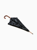Luxury double canopy umbrella with maple wood handle and shaft by David David, a fashion accessories brand and print studio based in London England, specialising in bold geometric print