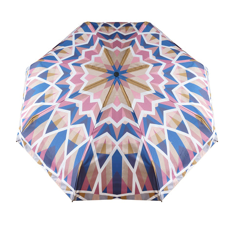 Compact umbrella by David David, a fashion accessories brand and print studio based in London England, specialising in bold geometric print