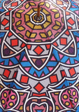 Luxury double canopy umbrella with maple wood handle and shaft by David David, a fashion accessories brand and print studio based in London England, specialising in bold geometric print