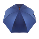 Luxury double canopy umbrella with maple wood handle and shaft by David David, a fashion accessories brand and print studio based in London England, specialising in bold geometric print