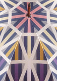 Luxury double canopy umbrella with maple wood handle and shaft by David David, a fashion accessories brand and print studio based in London England, specialising in bold geometric print
