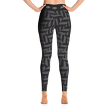 Yoga leggings, Chevron Monochrome