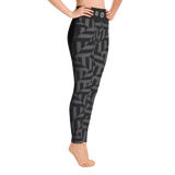 Yoga leggings, Chevron Monochrome
