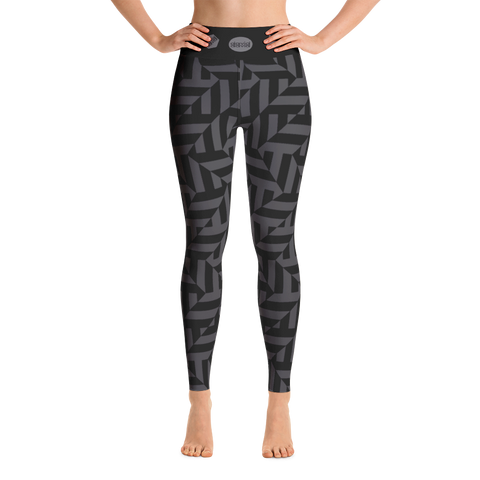 Yoga leggings, Chevron Monochrome