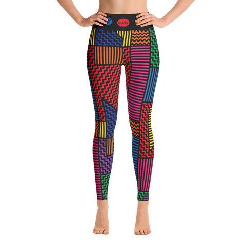 Yoga leggings, Memphis Bright