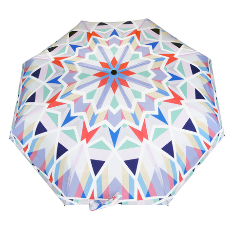 Compact umbrella by David David, a fashion accessories brand and print studio based in London England, specialising in bold geometric print